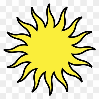 Héraldique Meuble Soleil - Sun Outline Clipart