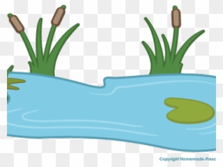 Lily Pad Clipart Pond Animal - Water Pond Pond Clipart - Png Download