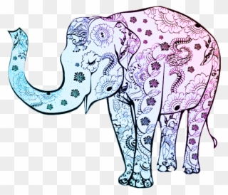 Medium Image - Henna Elephant Clipart