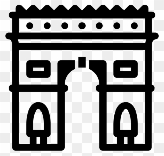 Triumphal Arch Icon - Arc De Triomphe Emoji Clipart