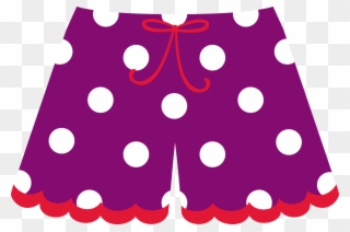 Costura E Roupas Shorts - Polka Dot Shorts Clipart - Png Download