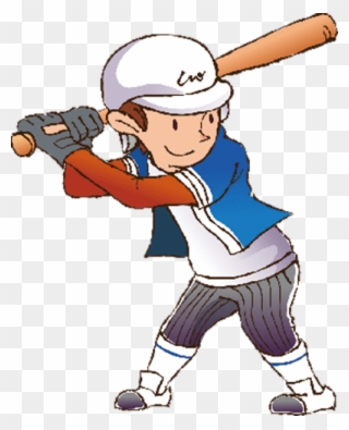 Cartoon Athlete Baseball - Cartoon Team Sports Png Clipart