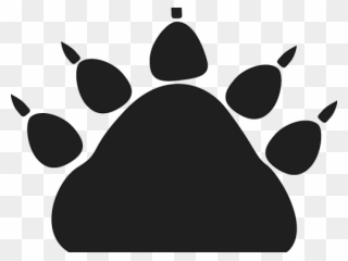 Footprint Clipart Animated - Bear Paw Silhouette Png Transparent Png