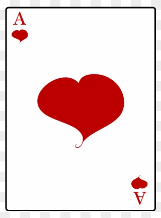 Ace Of Hearts Playing Card - Ace Of Hearts Transparent Clipart