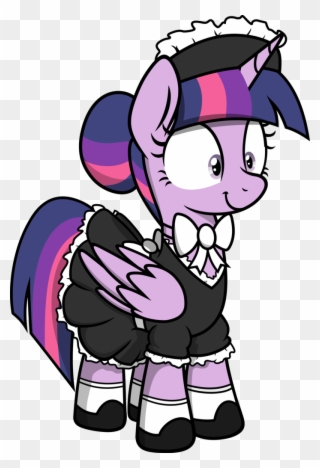 Maid Drawing Simple - Smiling Twilight Sparkle Vector Clipart