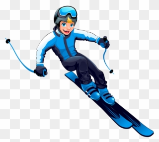 Physical Education - Cartoon Ski Clipart
