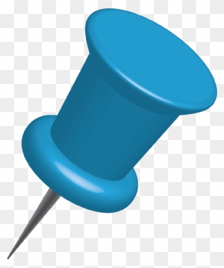 Blue Push Pin Png Clipart