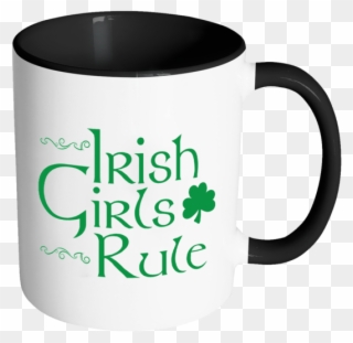 Irish Girls Rule Color Accent Coffee Mug - Accent Mug Clipart