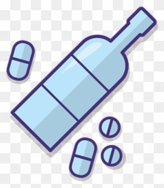 Alcohol Clipart Drug Use - Alcohol And Drugs Clipart - Png Download