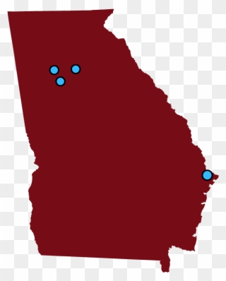Planned Parenthood Locations - Georgia Governor Race Map Clipart
