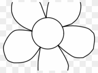 Flower Outline Clipart - Daisy Clipart Free Download - Png Download