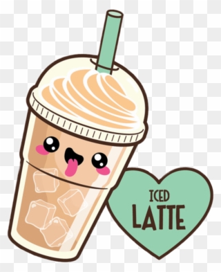 Coffee Sticker - Kawaii Latte Clipart