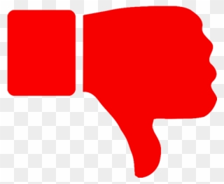 Thumbs Down Bad Review - Red Thumbs Down Png Clipart