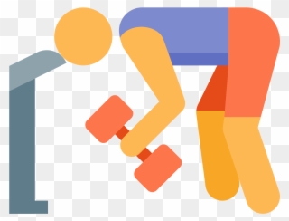 This Is A Picture Of A Man Bending Over With His Head - Workout Icon Clipart