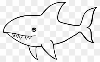 Great White Shark Drawing - Drawing Image Of Shark Clipart