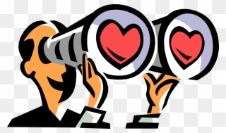 Men Clipart Binoculars - Love Binoculars - Png Download