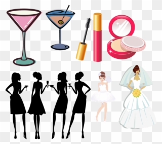 Wedding Party Clipart - Women Wine & Wealth - Png Download