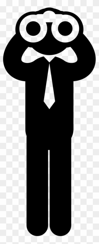 Jpg Free Stock Standing Business Man Looking Through - Looking For Icon Png Clipart