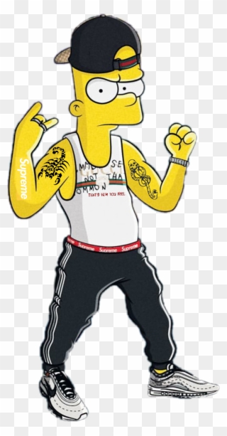 Report Abuse - Bart Simpson Supreme Png Clipart