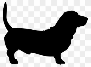 Basset Hound Dachshund Dog Grooming Silhouette Clip - Basset Hound Silhouette - Png Download