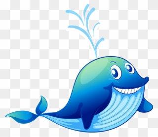 Whale Clipart Water Splash - Illustration - Png Download