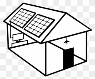 Solar Systems - Casas Con Paneles Solares Para Colorear Clipart