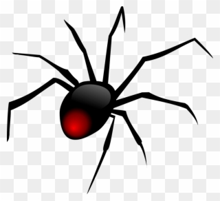 Black Widow Spider Clip Art - Spider Clipart Png Transparent Png