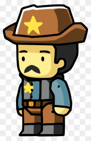 Clipart Library Library Sheriff Scribblenauts Wiki - Scribblenauts Sheriff - Png Download