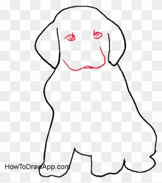071 - Dog Drawing With Whiskers Clipart