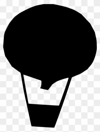 Hot Air Balloon Ribbon Dog - Hot Air Balloon Silhouette Png Clipart