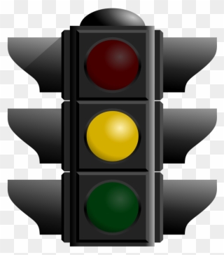 Arcadia Unified School District - Yellow Light Traffic Signal Clipart