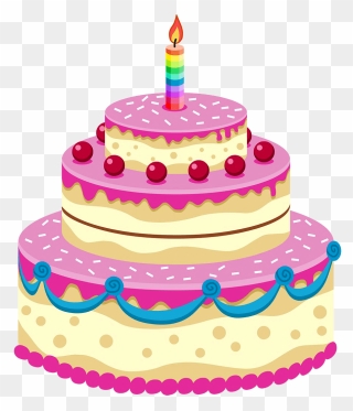 Dessert Clipart Transparent Background - Birthday Cake Cartoon - Png Download