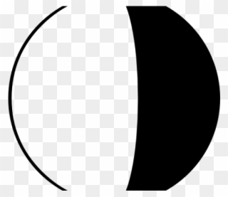 Moon Clipart Quarter - Simbolo De Luna Creciente - Png Download