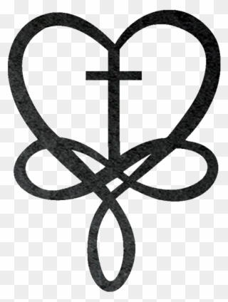 Heart Infinity Metal Wall Art - Tattoo Blessed With Cross Clipart