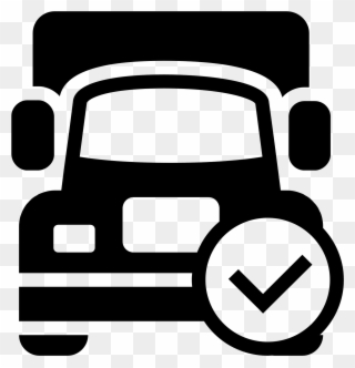 There Is The Front-facing Side Of A Large Delivery - Белый Грузовик Иконка Png Clipart