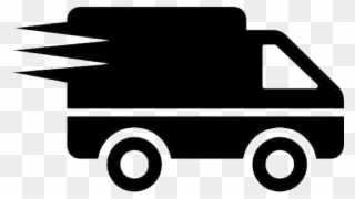 Logistics Delivery Truck In Movement 318 - Delivery Truck Icon Vector Clipart
