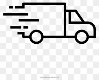 Delivery Truck Coloring Page - Transparent Car Icon Clipart