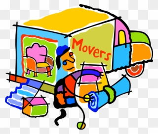 Vector Illustration Of Home Moving Company Mover And - Clip Art - Png Download