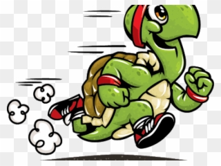 Turtoise Clipart Racing Turtle - Turtle Running - Png Download