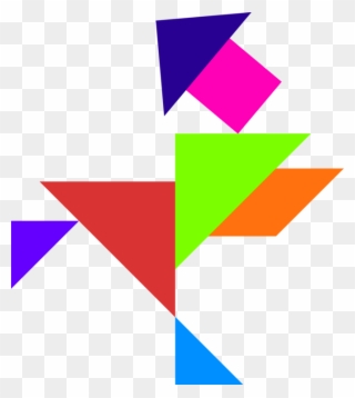 Puzzle Coloring Book Connect The Dots Tangram Game - Tangram Clipart