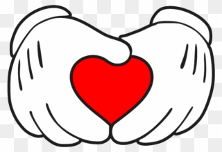 Mickey Mouse Love Heart Www Imgkid Com The Image Kid - Mickey Hands With Heart Clipart
