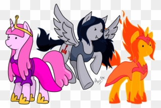 Adventure Time, Flame Princess, Marceline, Ponified, - Adventure Time Flame Prince Pony Clipart