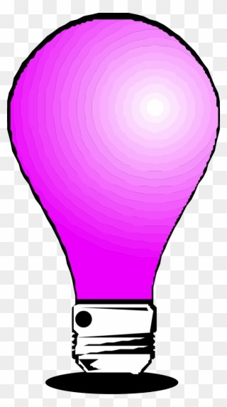 Vector Clip Art - Pink Light Bulb Clip - Png Download