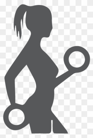 Lean 'n Mean - Women Gym Icon Clipart