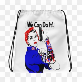 Rosie The Riveter Drawstring Bag - Rosie The Riveter Clipart