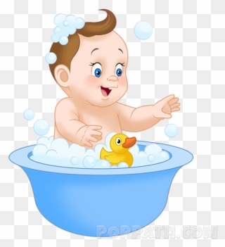 Baby In Bathtub Ideas - Baby In Bathtub Clipart - Png Download