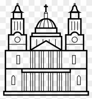 St Paul's Cathedral Rubber Stamp - Icon Rom Clipart