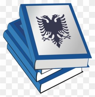 Wikibooks Logo With The Albanian Eagle - Albanian Flag Clipart