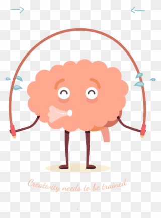 Physical Exercise Brain Injury Cognitive Training Skipping - Png Cartoon Brain Working Out Clipart
