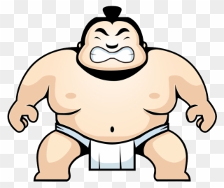 Sumo Wrestling Clip Art Player Transprent Png - Japanese Sumo Wrestler Cartoon Transparent Png